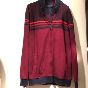 Men's red zip sweater